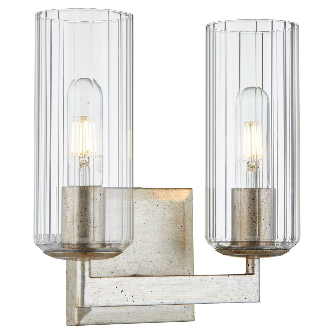 Quorum Merrick 574-2-60 Wall Sconce Light - Aged Silver Leaf