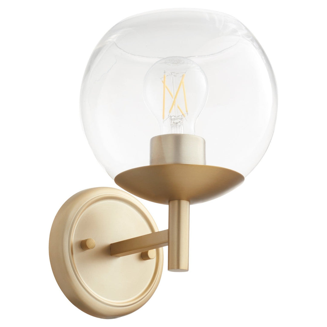 Quorum Lyon 578-1-80 Wall Sconce Light - Aged Brass