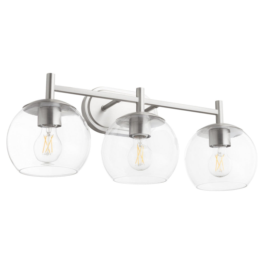 Quorum Lyon 578-3-65 Bath Vanity Light 24 in. wide - Satin Nickel