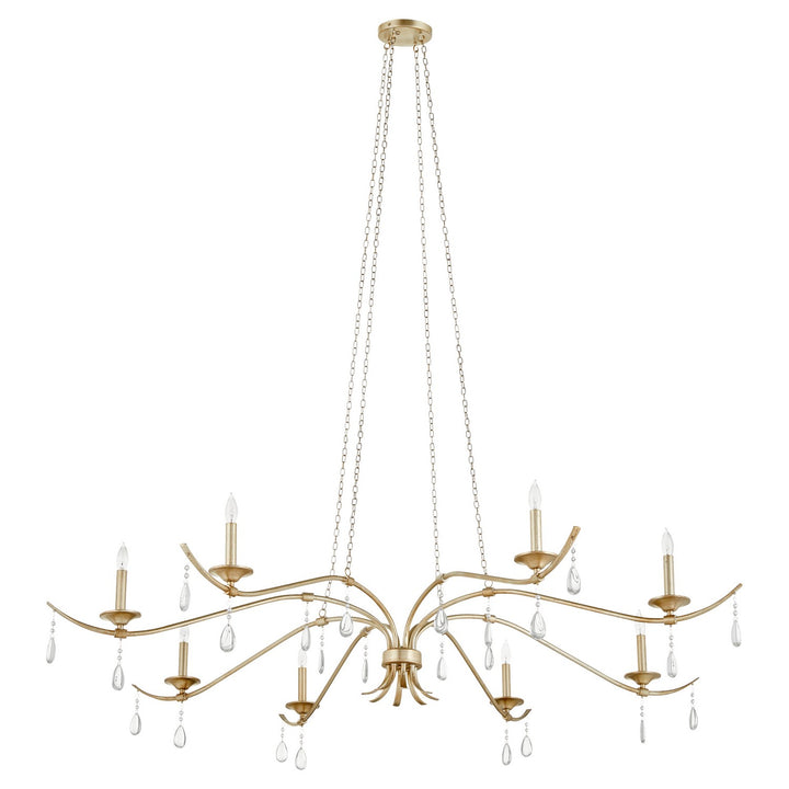 Quorum Lorelei 602-8-60 Chandelier Light - Aged Silver Leaf