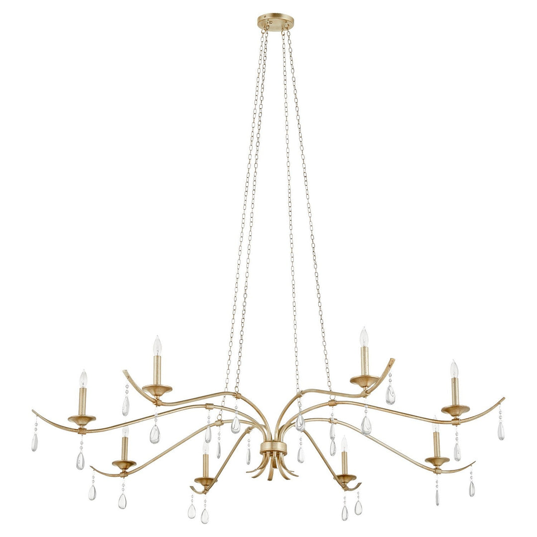 Quorum Lorelei 602-8-60 Chandelier Light - Aged Silver Leaf
