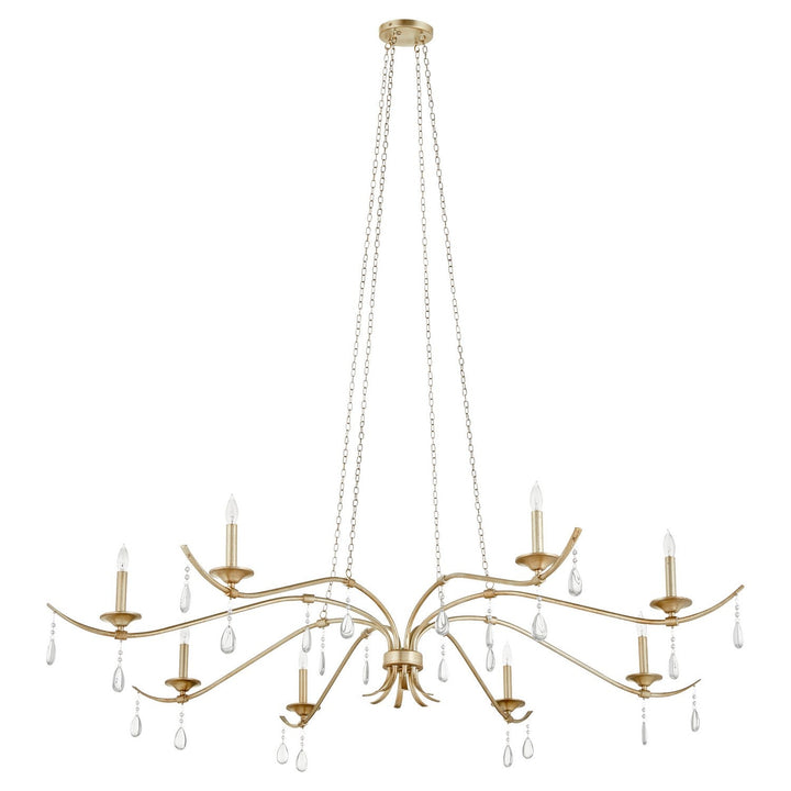 Quorum Lorelei 602-8-60 Chandelier Light - Aged Silver Leaf