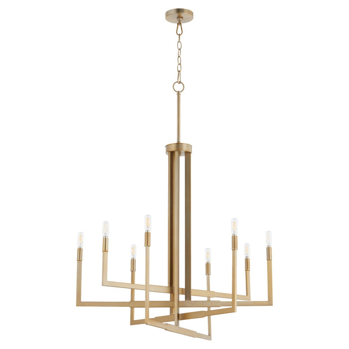 Quorum Bolero 6377-8-80 Chandelier Light - Aged Brass