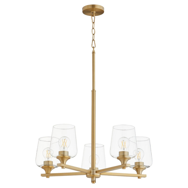 Quorum Veno 658-5-80 Chandelier Light - Aged Brass