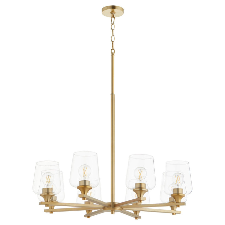 Quorum Veno 658-8-80 Chandelier Light - Aged Brass