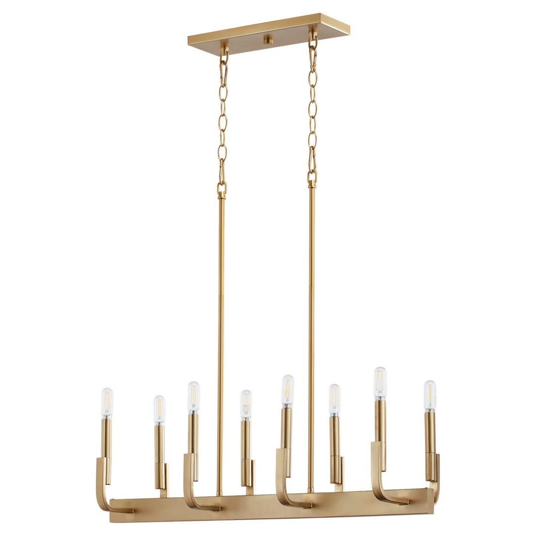 Quorum Tempo 6610-8-80 Pendant Light - Aged Brass