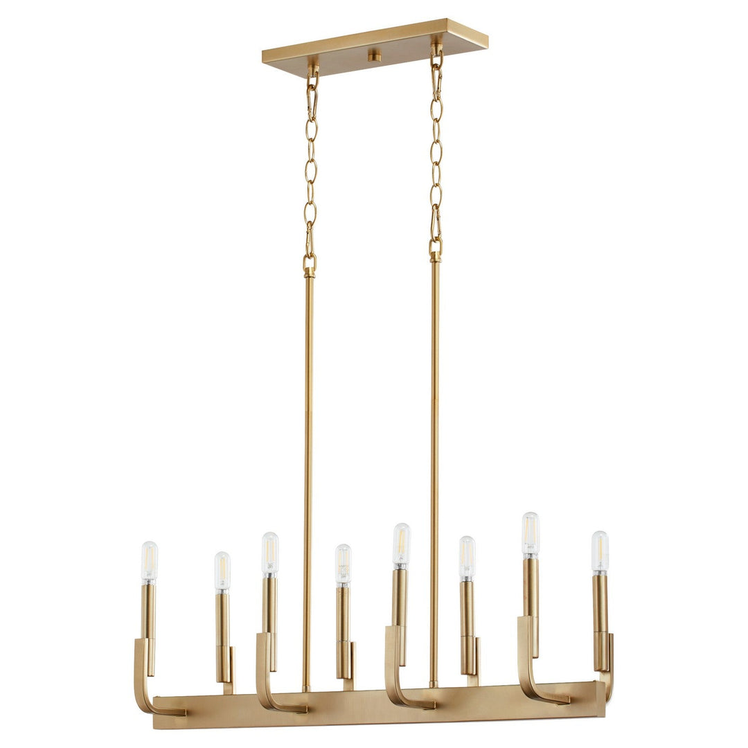 Quorum Tempo 6610-8-80 Pendant Light - Aged Brass