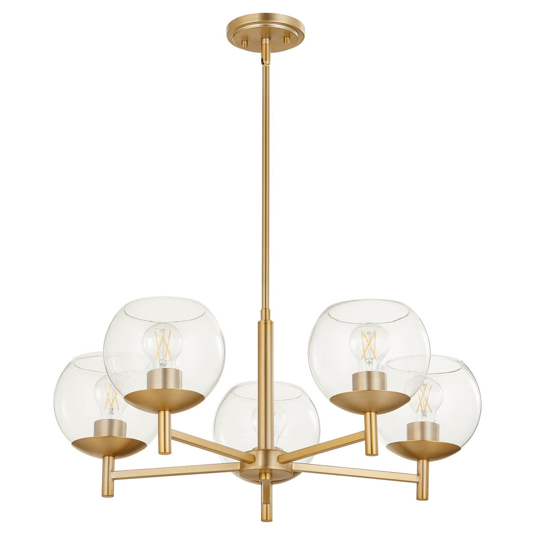 Quorum Lyon 678-5-80 Chandelier Light - Aged Brass