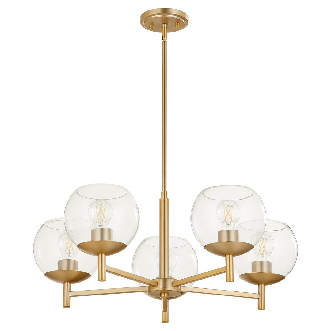 Quorum Lyon 678-5-80 Chandelier Light - Aged Brass