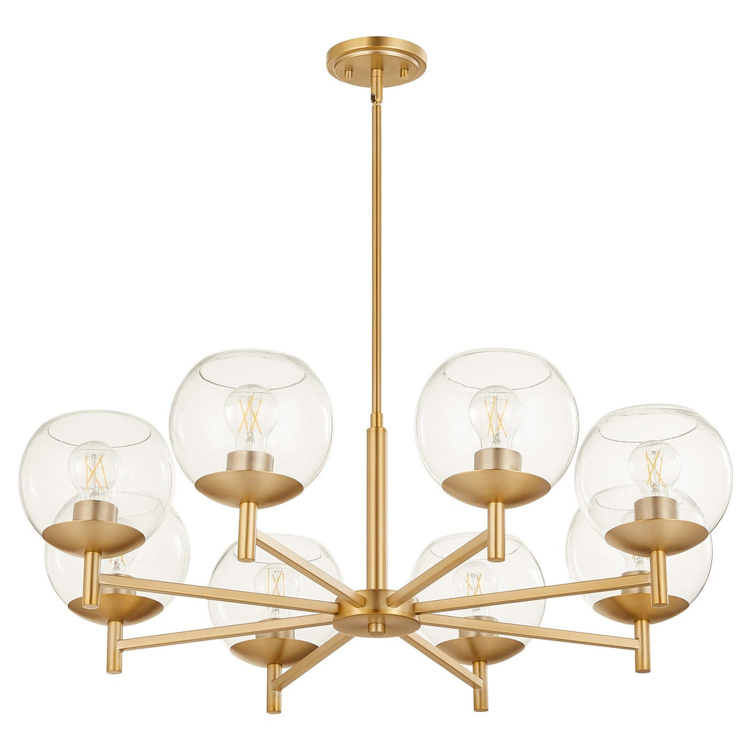 Quorum Lyon 678-8-80 Chandelier Light - Aged Brass