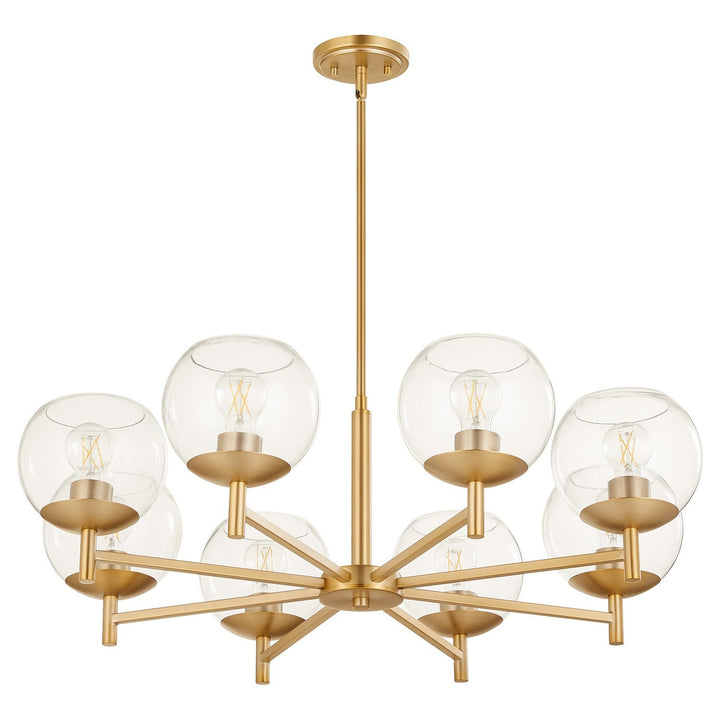 Quorum Lyon 678-8-80 Chandelier Light - Aged Brass