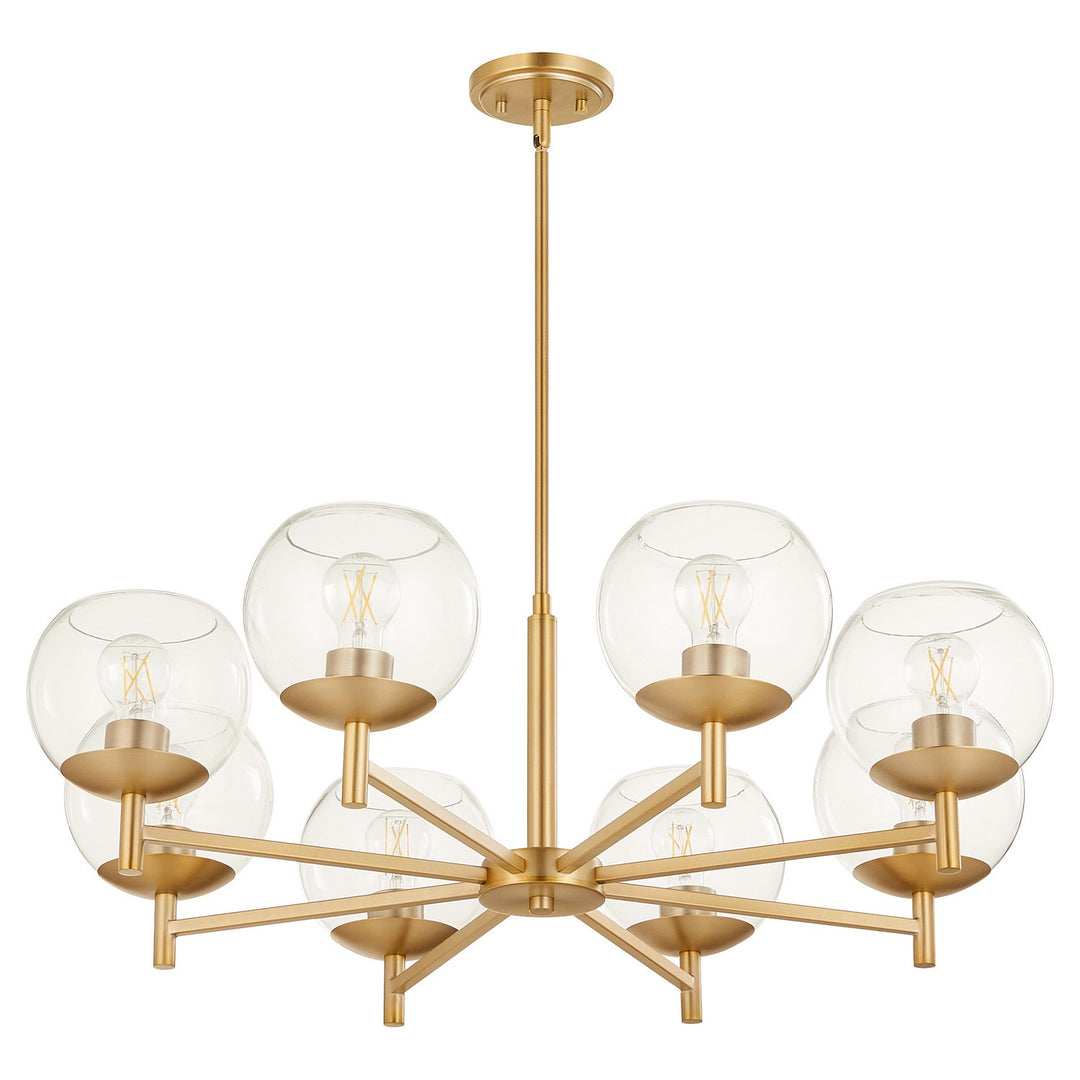 Quorum Lyon 678-8-80 Chandelier Light - Aged Brass