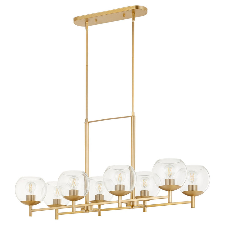 Quorum Lyon 688-8-80 Pendant Light - Aged Brass