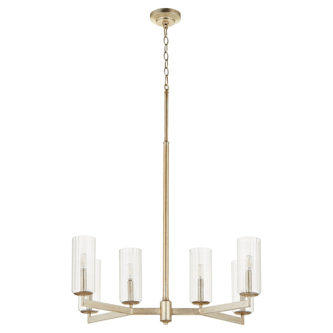 Quorum Merrick 674-6-60 Chandelier Light - Aged Silver Leaf