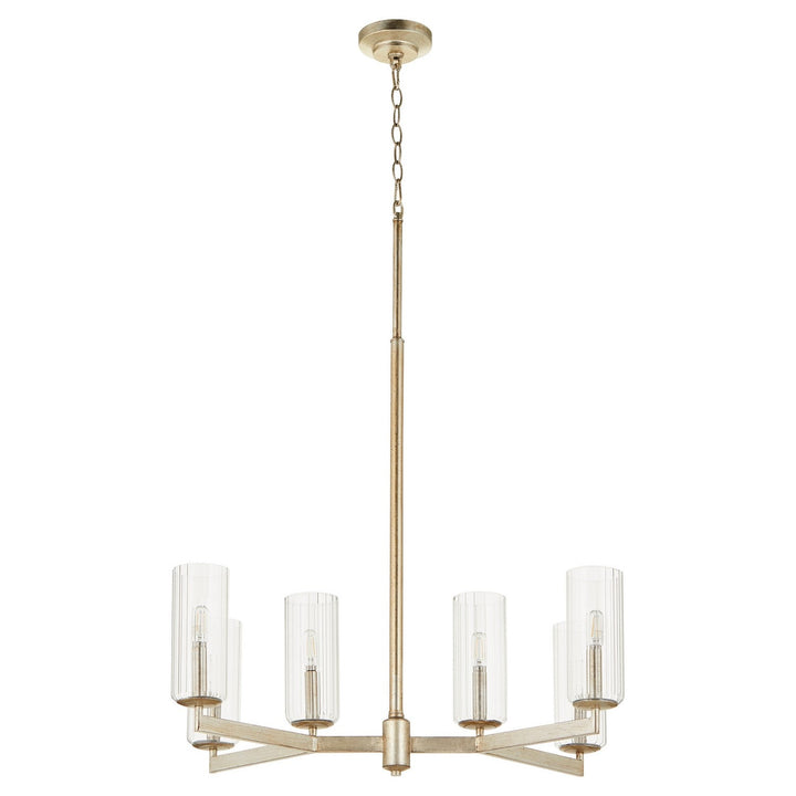 Quorum Merrick 674-6-60 Chandelier Light - Aged Silver Leaf