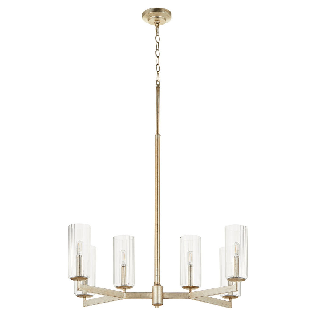 Quorum Merrick 674-6-60 Chandelier Light - Aged Silver Leaf