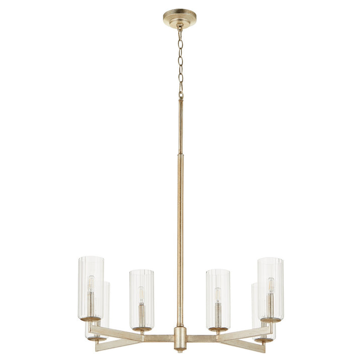 Quorum Merrick 674-6-60 Chandelier Light - Aged Silver Leaf