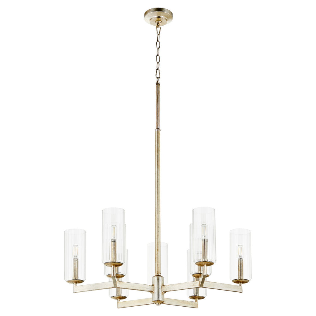 Quorum Merrick 674-9-60 Chandelier Light - Aged Silver Leaf