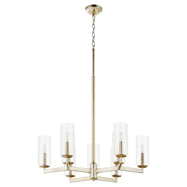 Quorum Merrick 674-9-60 Chandelier Light - Aged Silver Leaf