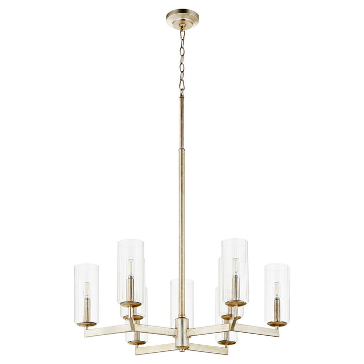 Quorum Merrick 674-9-60 Chandelier Light - Aged Silver Leaf