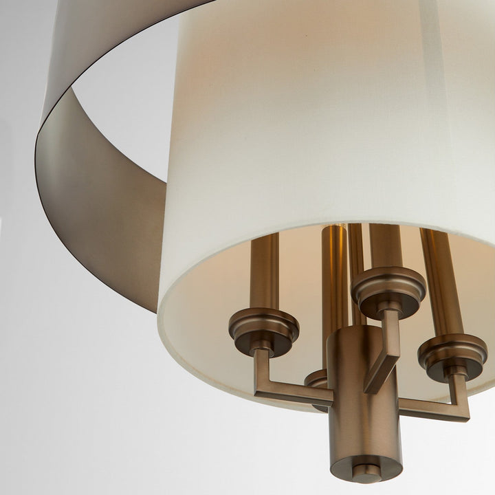 Quorum Double Shade Pendants 872-81 Chandelier Light - Dark Brass
