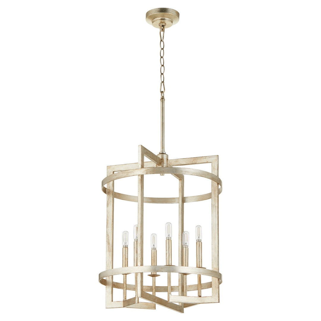 Quorum Merrick 874-6-60 Pendant Light - Aged Silver Leaf