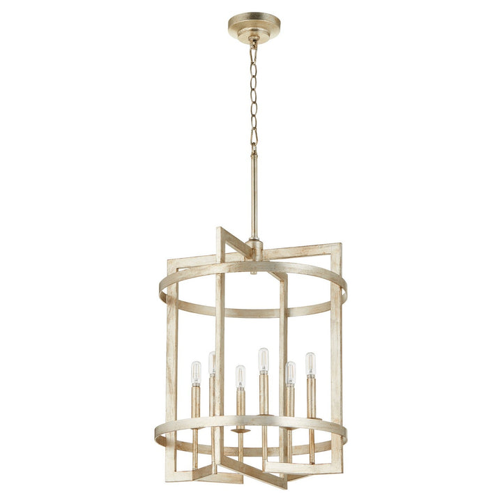 Quorum Merrick 874-6-60 Pendant Light - Aged Silver Leaf