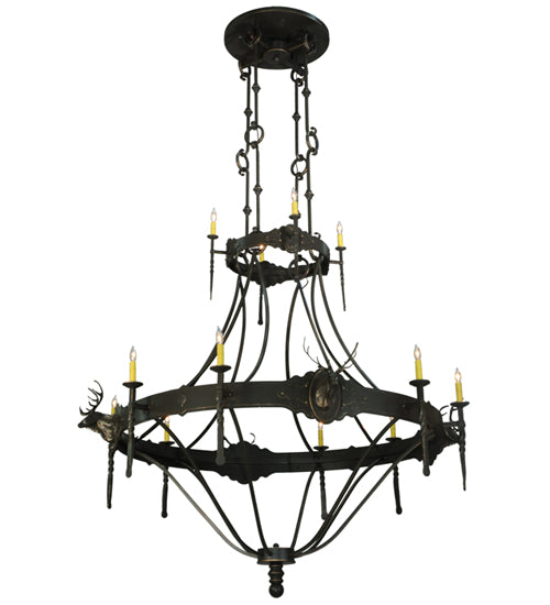 Meyda Tiffany Stag 130241 Chandelier Light - Timeless Bronze