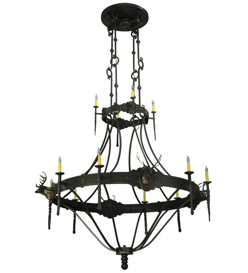 Meyda Tiffany Stag 130241 Chandelier Light - Timeless Bronze