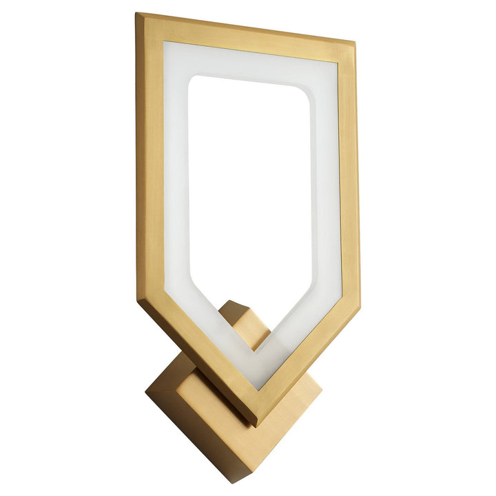 Oxygen 3-59-40 Aegis LED Wall Sconce Light Outdoor Aged Brass