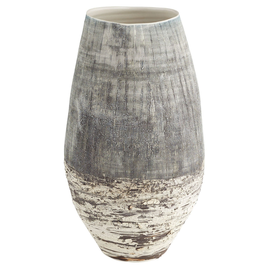 Cyan 11413 Vases & Planters - Off White And Brown
