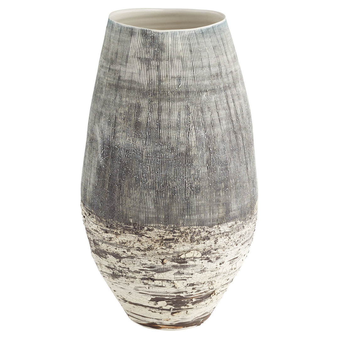 Cyan 11413 Vases & Planters - Off White And Brown