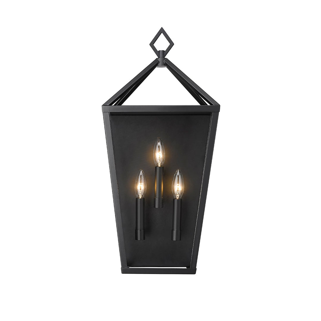 Millennium Lighting 2533-PBK Arnold Three Light Outdoor Wall Sconce Outdoor Black