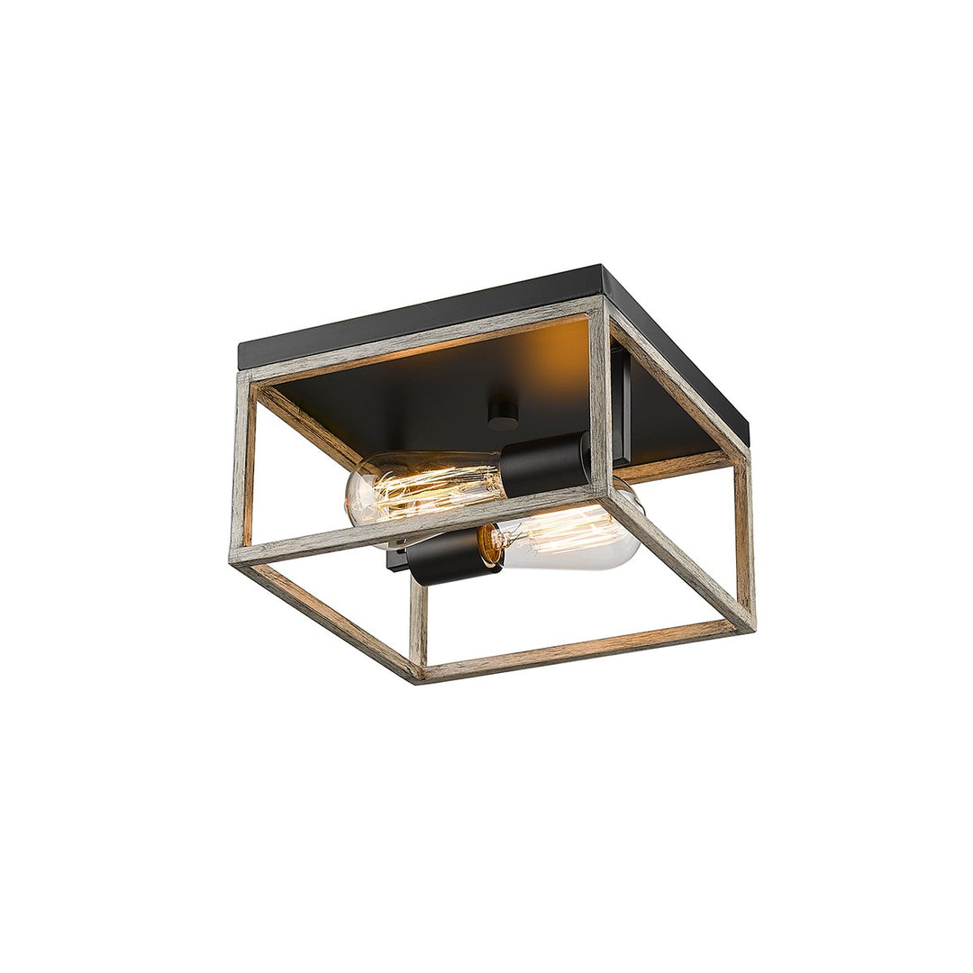 Millennium Bonnie 3012-MB/GW Ceiling Light - Matte Black Grey Wood