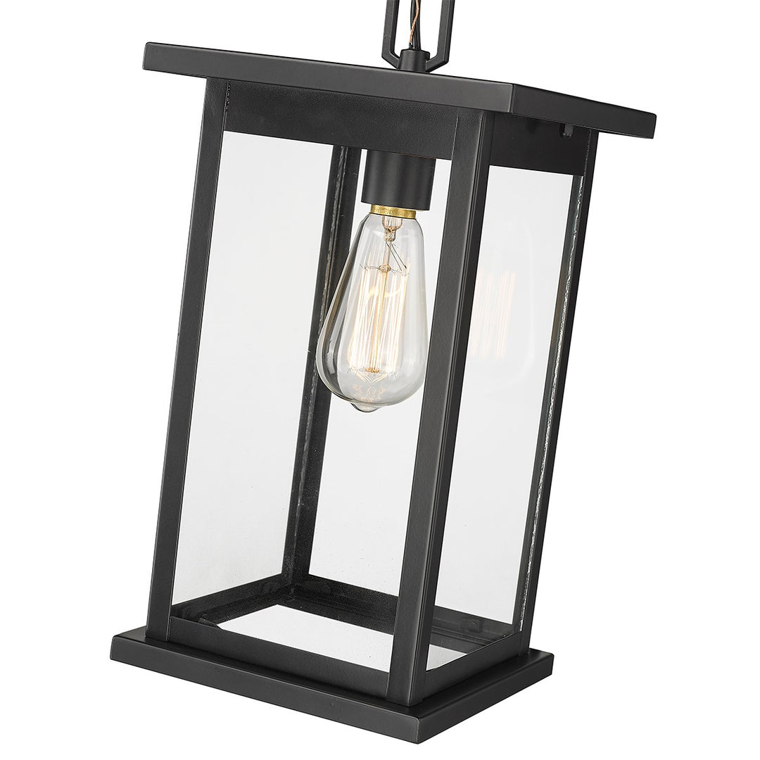 Millennium Lighting 4123-PBK Bowton One Light Outdoor Hanging Lantern Outdoor Black