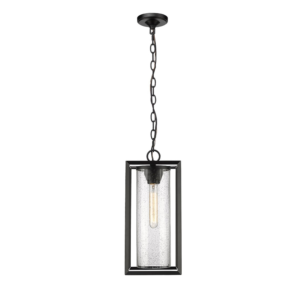 Millennium Lighting 4562-PBK Wheatland One Light Outdoor Hanging Lantern Outdoor Black