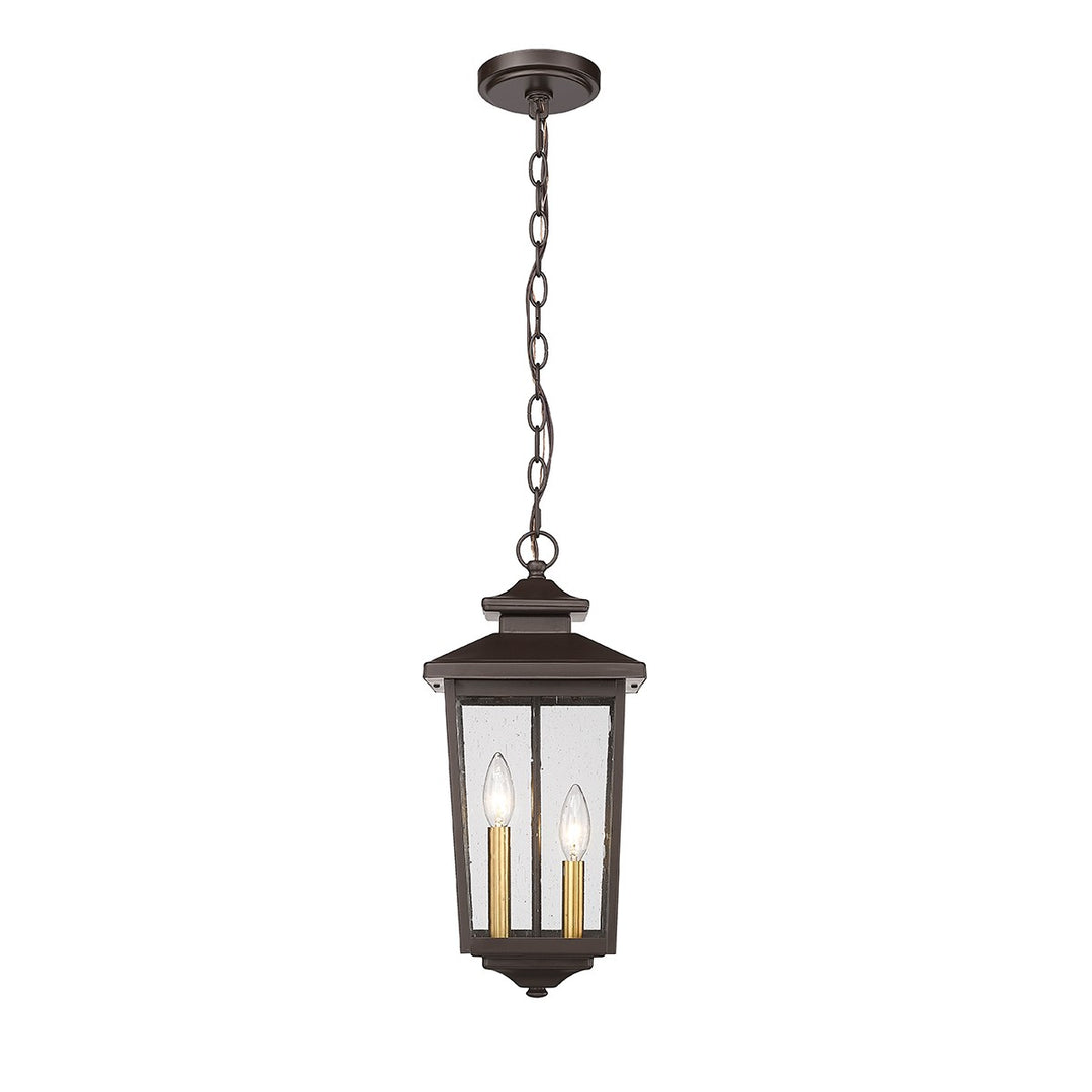 Millennium Lighting 4643-PBZ Eldrick Two Light Outdoor Hanging Lantern Outdoor Bronze / Dark