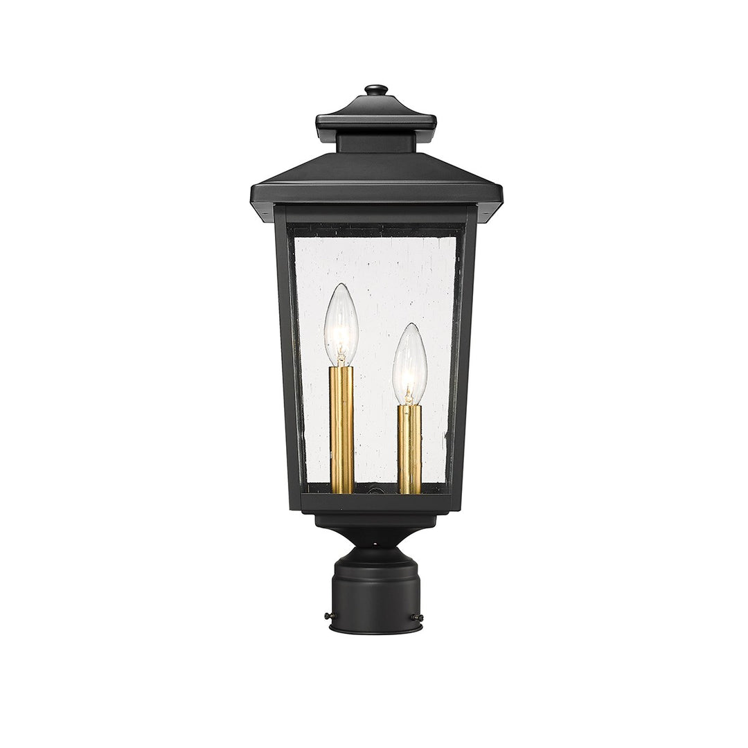 Millennium Lighting 4644-PBK Eldrick Two Light Outdoor Post Lantern Outdoor Black