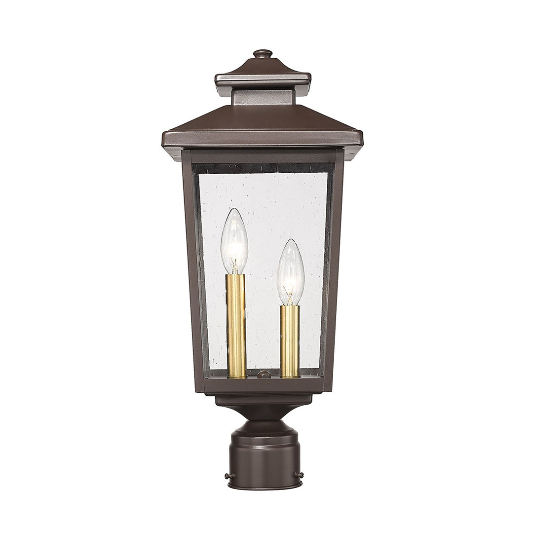 Millennium Lighting 4644-PBZ Eldrick Two Light Outdoor Post Lantern Outdoor Bronze / Dark