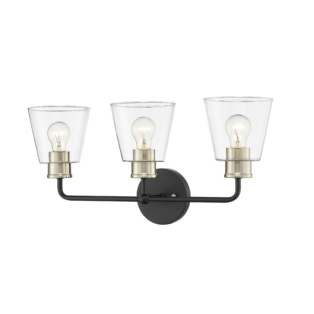 Millennium Cameron 9133-MB/MG Bath Vanity Light 23 in. wide - Matte Black Modern Gold