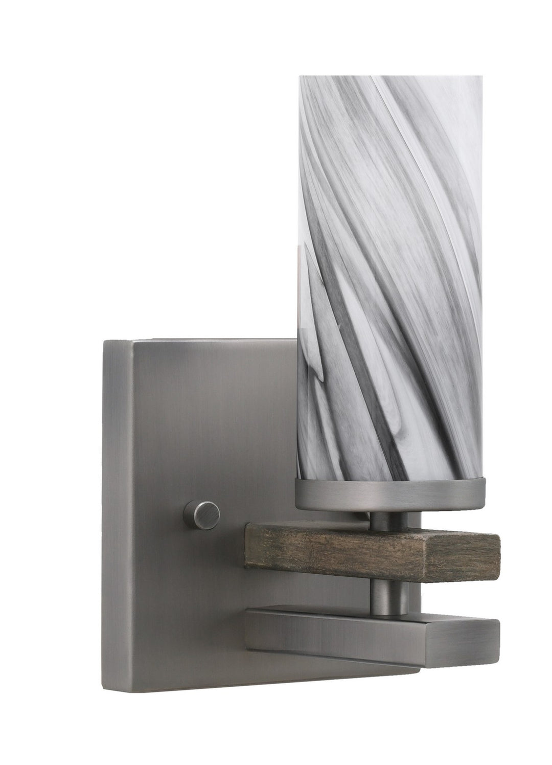 Toltec Belmont 2711-GPDW-802 Wall Sconce Light - Graphite & Painted Distressed Wood-look