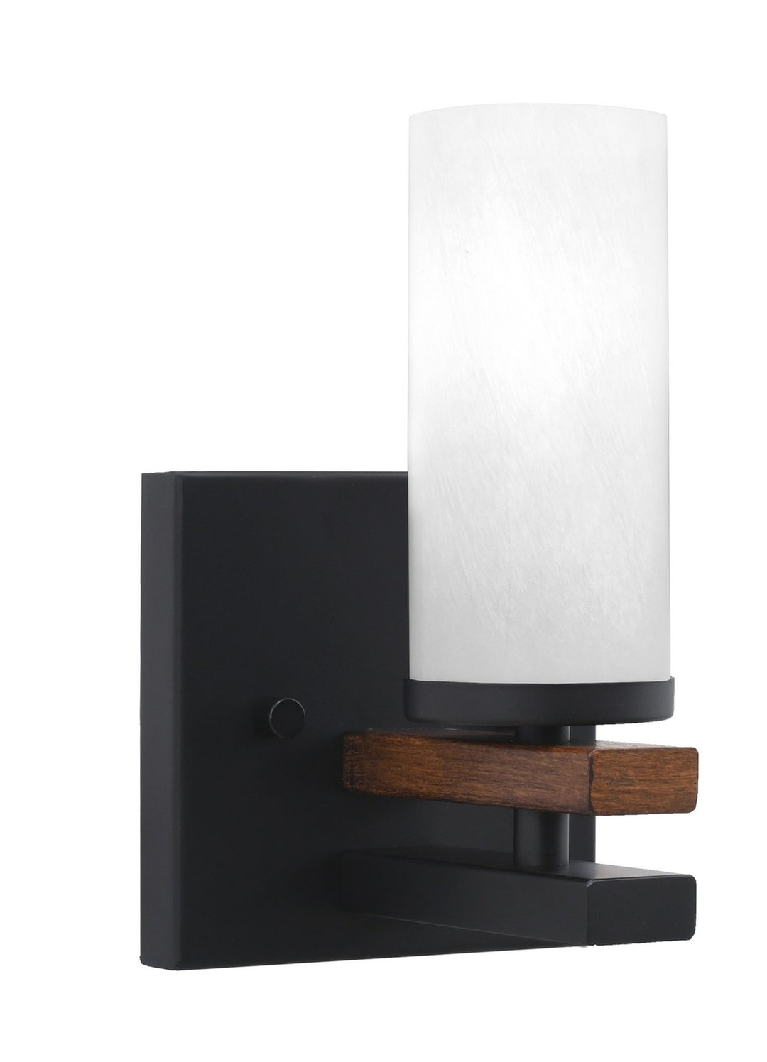 Toltec Belmont 2711-MBWG-811 Wall Sconce Light - Matte Black & Painted Wood-look