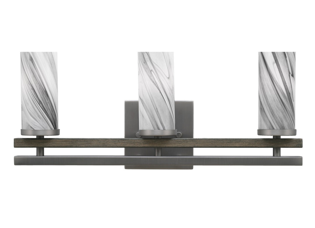 Toltec Belmont 2713-GPDW-802 Bath Vanity Light 19 in. wide - Graphite & Painted Distressed Wood-look