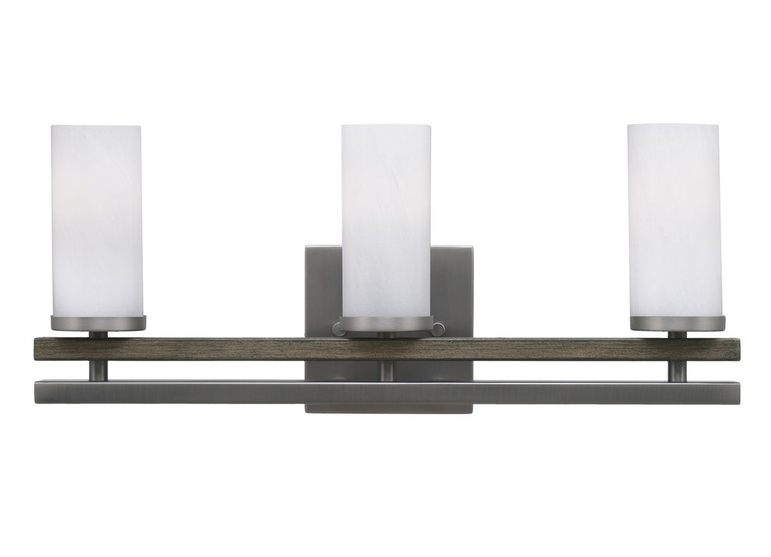 Toltec Belmont 2713-GPDW-811 Bath Vanity Light 19 in. wide - Graphite & Painted Distressed Wood-look