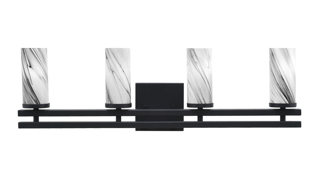 Toltec Belmont 2714-MB-802 Bath Vanity Light 27 in. wide - Matte Black