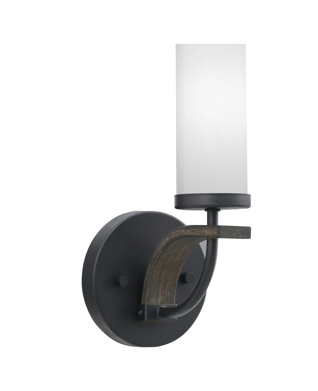 Toltec Monterey 2911-MBDW-811 Wall Sconce Light - Matte Black & Painted Distressed Wood-look