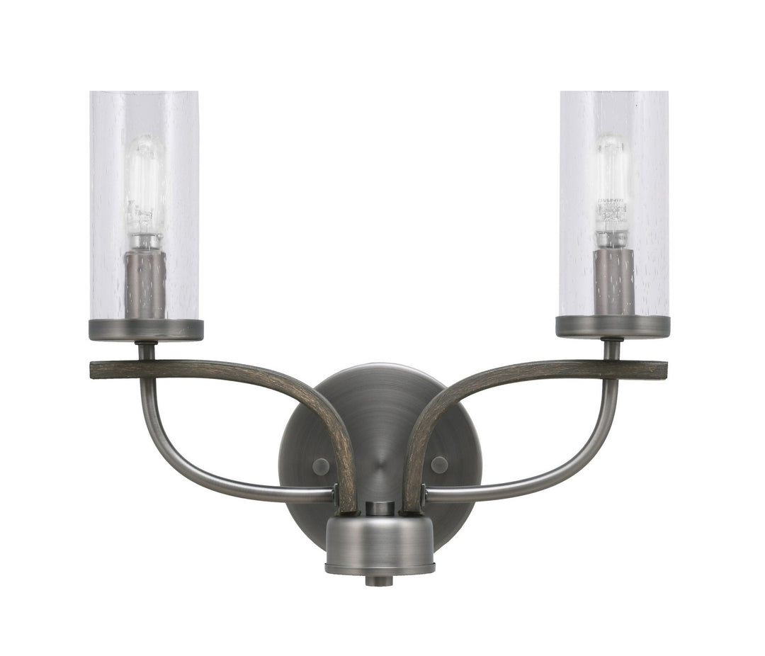 Toltec Monterey 2912-GPDW-800 Wall Sconce Light - Graphite & Painted Distressed Wood-look