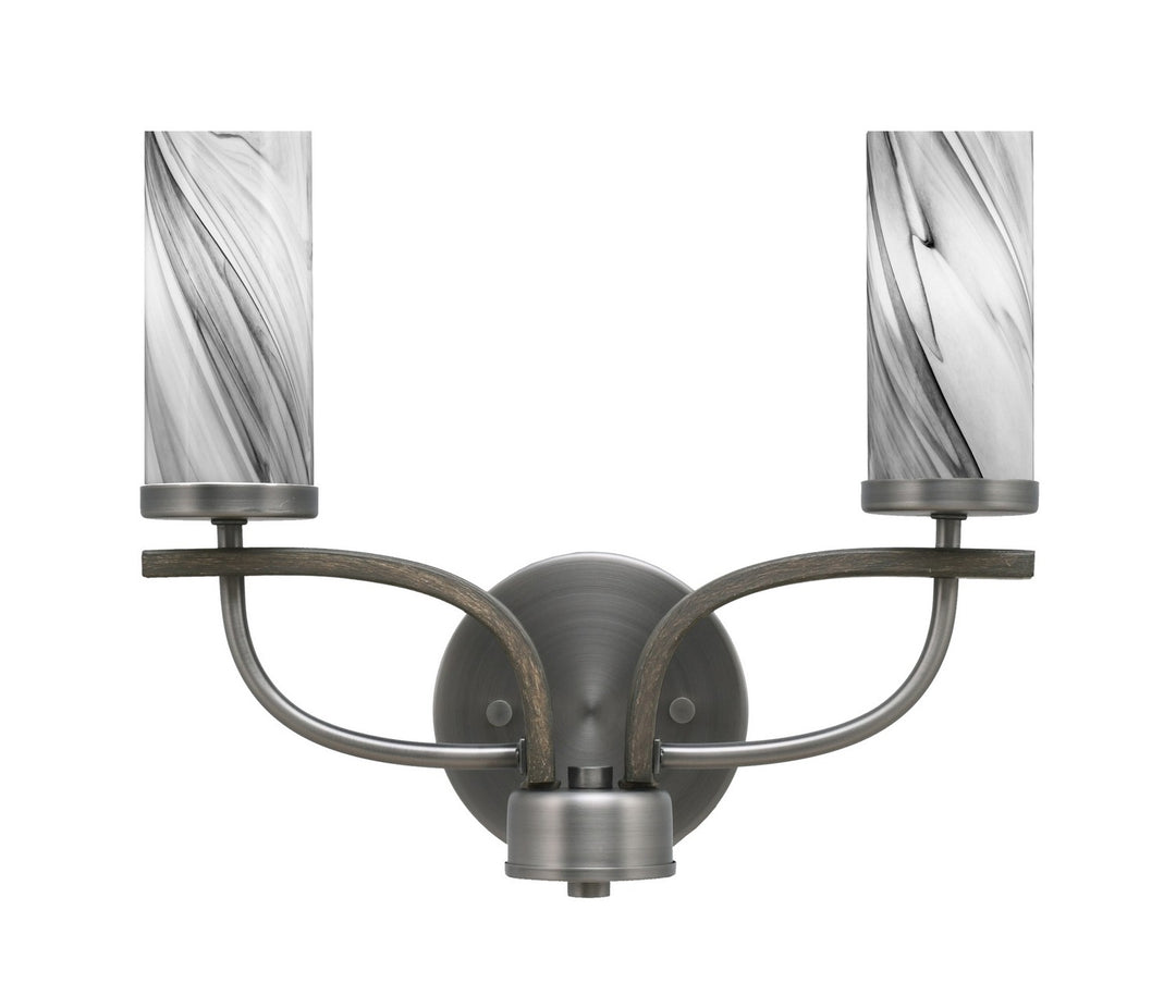 Toltec Monterey 2912-GPDW-802 Wall Sconce Light - Graphite & Painted Distressed Wood-look