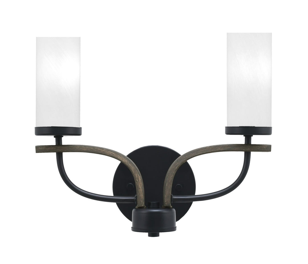 Toltec Monterey 2912-MBDW-811 Wall Sconce Light - Matte Black & Painted Distressed Wood-look