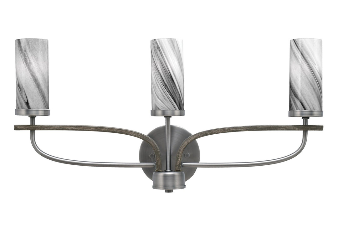 Toltec Monterey 2913-GPDW-802 Bath Vanity Light 23 in. wide - Graphite & Painted Distressed Wood-look